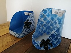 Decorated storage baskets