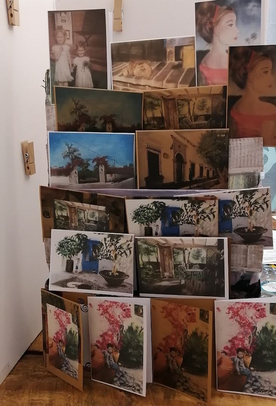Classy greeting cards with pastel painting reproduction